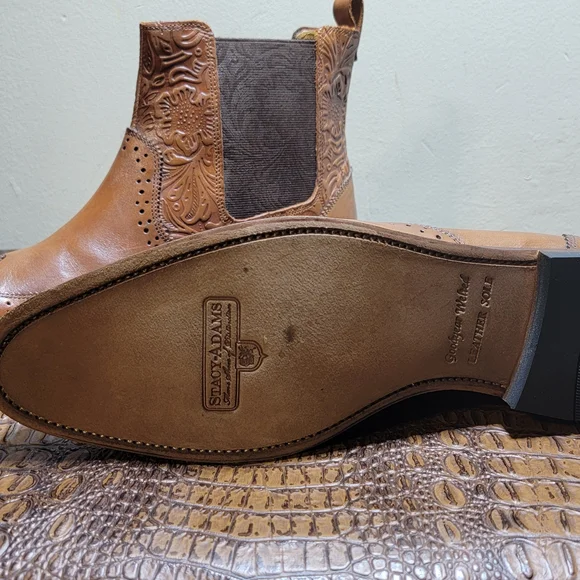 STACY ADAMS M2 WINGTIP CHELSEA BOOTS (SIZE 11) - Picture 7 of 15